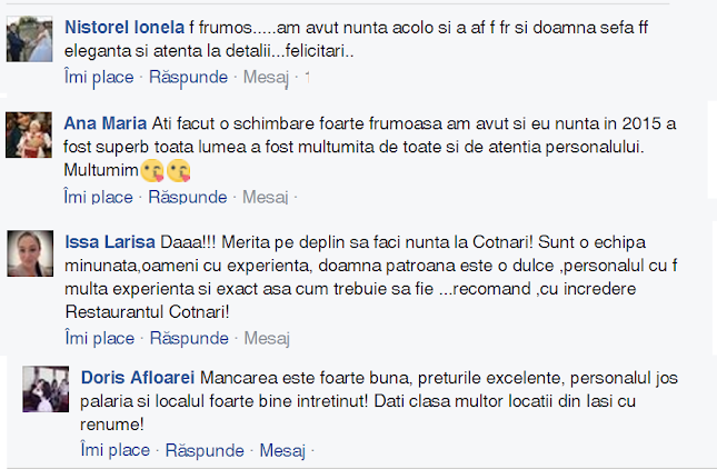 Comentarii opinii despre Restaurant Cotnari