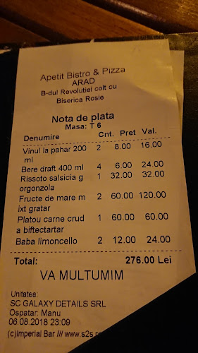 Apetit Bistro - Gastronomie și ospitalitate