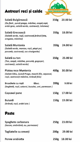 RESTAURANT MUNTENIA - Gastronomie și ospitalitate