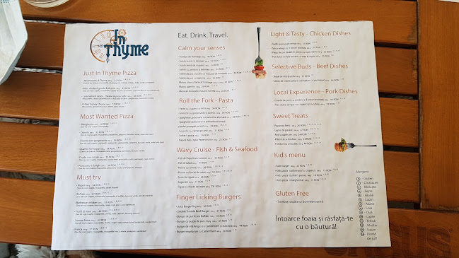 Opinii despre In Thyme în Timișoara - Gastronomie și ospitalitate