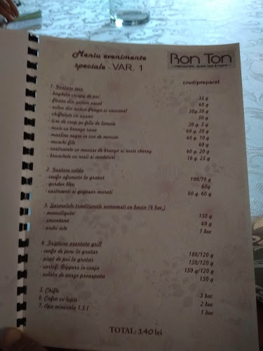 Opinii despre Bon Ton Events Hall în Drobeta-Turnu Severin - Gastronomie și ospitalitate