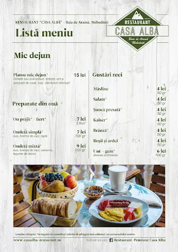 Restaurant – Pensiune Casa Albă