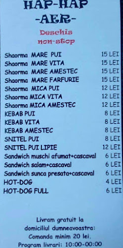 Opinii despre Hap Hap Aer în Călărași - Gastronomie și ospitalitate