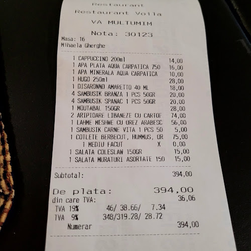 Opinii despre Restaurant Voila în Constanța - Gastronomie și ospitalitate