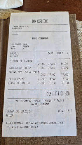 Restaurant Don Corleone - Gastronomie și ospitalitate