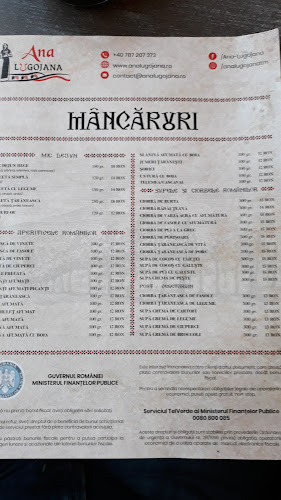 Ana Lugojana - Gastronomie și ospitalitate