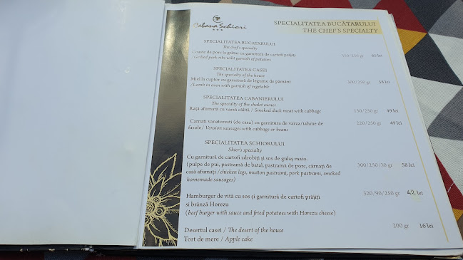 Opinii despre Cabana Schiori în Sinaia - Gastronomie și ospitalitate