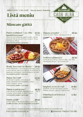 Restaurant – Pensiune Casa Albă