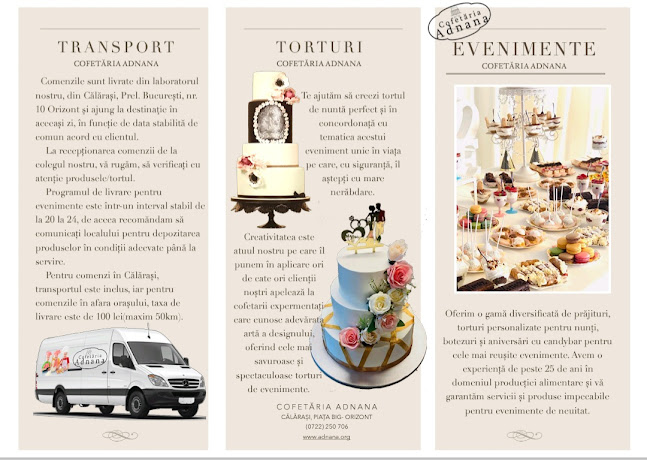 Opinii despre Cofetăria Adnana în Călărași - Gastronomie și ospitalitate