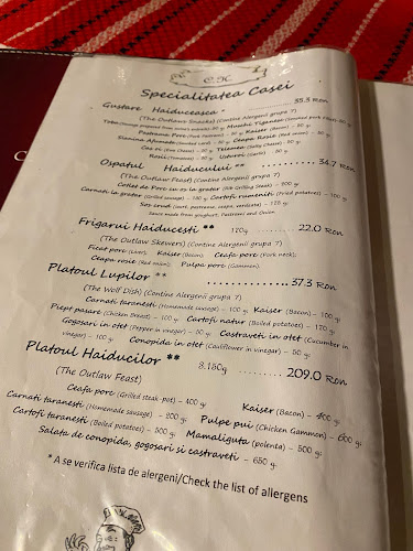 Opinii despre Colibele Haiducilor în Piatra Neamț - Gastronomie și ospitalitate