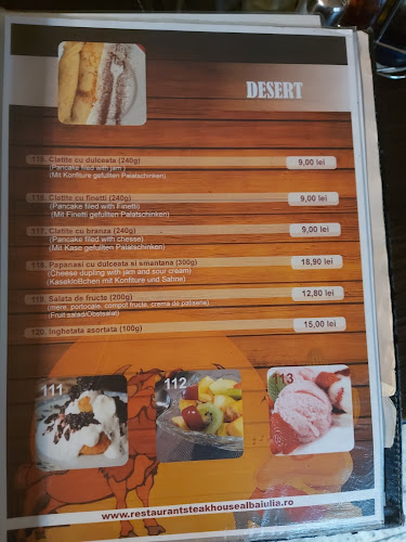 Opinii despre Restaurant Steak House în Alba Iulia - Gastronomie și ospitalitate